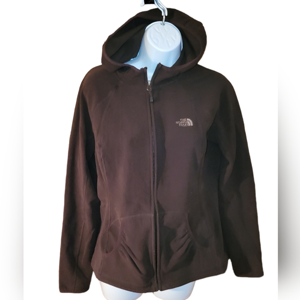 The North face brown zip up top - northface sweatshirt  Great used condition